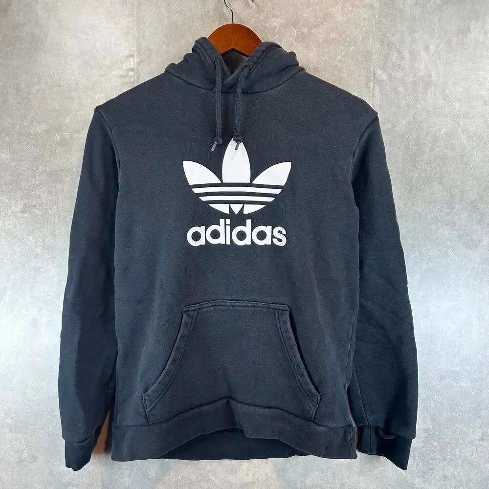 Adidas-originals Men's Black and Grey Hoodie